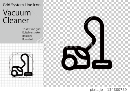 掃除機・ハウスクリーニングのアイコン 134880789