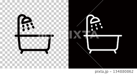 Bathtub, bathing icon, bathroom symbol Bathtub, bathing icon, bathroom symbol 134880862