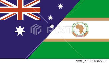 Flag of Australia and Flag of the Commonwealth of Independent States 134882726