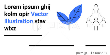 Business teamwork, organizational flowchart, environmental sustainability, creative layouts, data visualization, personal growth. Minimalistic leaf icon and team hierarchy. Business teamwork Business teamwork, organizational flowchart, environmental sustainability, creative layouts, data visualization, personal growth. Minimalistic leaf icon and team hierarchy. Business teamwork 134883585