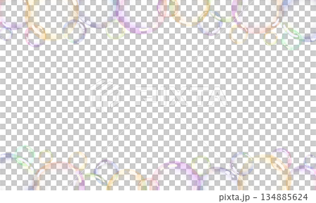 水彩肥皂泡框架 134885624