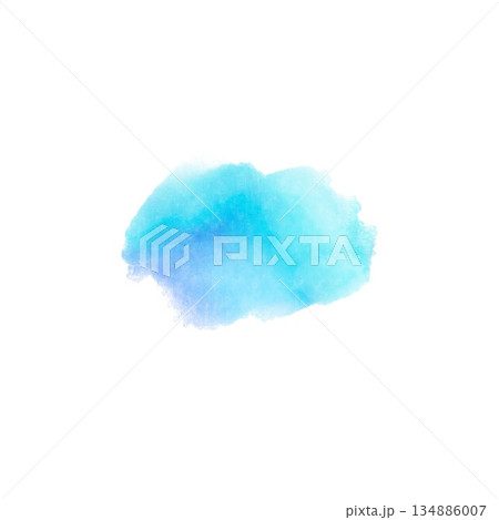 淡い水色の水彩見出し 134886007