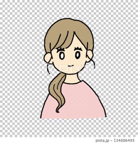 微笑的女人圖 134886493