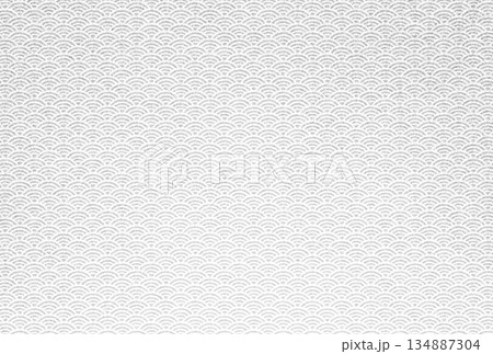 キラキラ輝く繊細な銀色の模様に青海波柄を重ねた背景画像12 キラキラ輝く繊細な銀色の模様に青海波柄を重ねた背景画像12 134887304