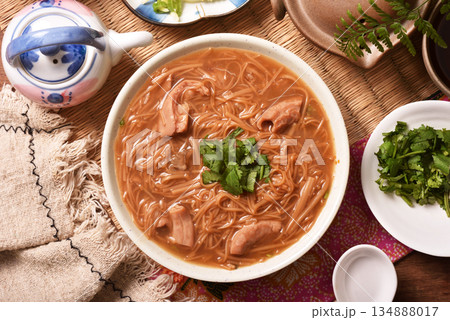 Pork intestine thin noodles Pork intestine thin noodles 134888017