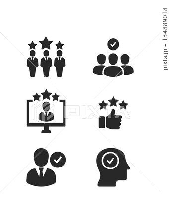 Experience employee icon stock illustration 134889018