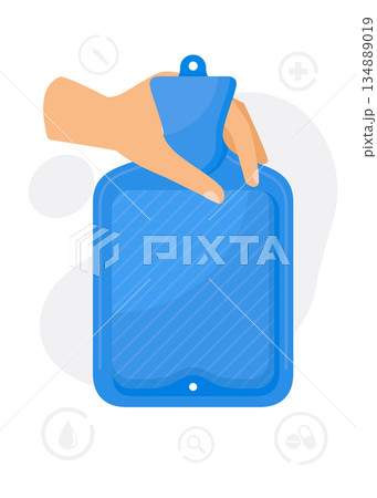 Grasping rubber warmers bottle vector illustration. Grasping rubber warmers bottle vector illustration. 134889019