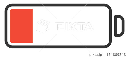バッテリー・電池マークのフラットアイコン 134889248