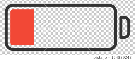 バッテリー・電池マークのフラットアイコン 134889248