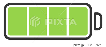 バッテリー・電池マークのフラットアイコン 134889249