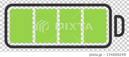 バッテリー・電池マークのフラットアイコン 134889249