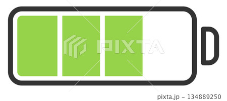 バッテリー・電池マークのフラットアイコン 134889250
