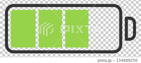 バッテリー・電池マークのフラットアイコン 134889250