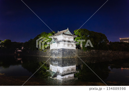 皇居　巽櫓　2025/26年末年始ライトアップ 134889398