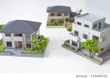 たくさんの住宅模型 たくさんの住宅模型 134890220