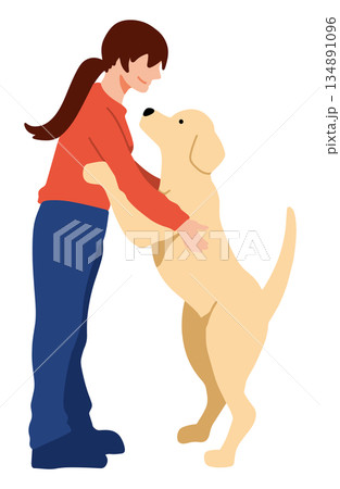 犬 手書きイラスト 立つ 犬 手書きイラスト 立つ 134891096