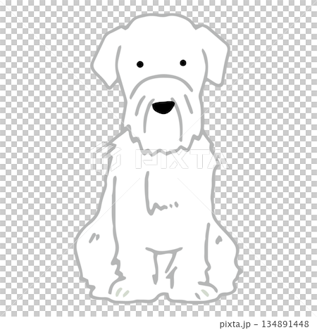 手繪西里漢梗犬插圖 134891448