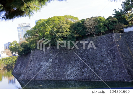 皇居外苑の石垣 皇居外苑の石垣 134891669