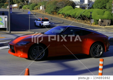 赤い国産スポーツカー 134891692