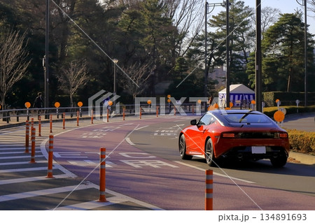 赤い国産スポーツカー 134891693