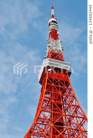 東京タワーと青空 134892444