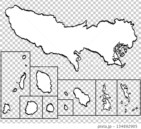東京地圖插圖(筆觸) 簡單 東京地圖插圖(筆觸) 簡單 134892905