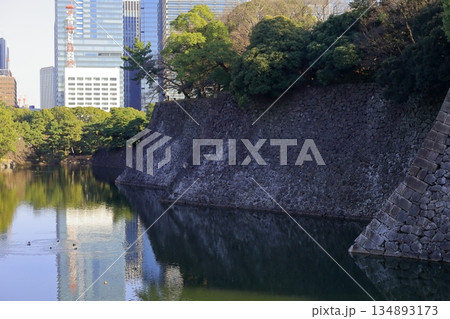 皇居外苑の石垣 皇居外苑の石垣 134893173