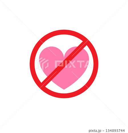 heart with aprohibition 134893744