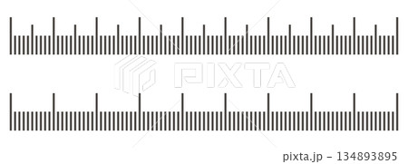 Ruler scale measure or vector length measurement scale chart 134893895