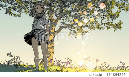 未来に向かって歩き出す女子高生