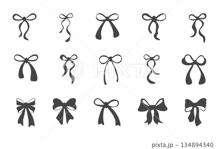Ribbon bow vectors, Coquette bow svg, Ribbon bows silhouette, Bow svg, Bow silhouette, Hair bow svg, Coquette bow silhouette, Hair bow silhouette, Bow clipart. 134894340