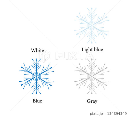 冬のイラスト素材 雪の結晶のセッ No.5 冬のイラスト素材 雪の結晶のセッ No.5 134894349