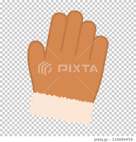Simple orange gloves for winter cold weather Simple orange gloves for winter cold weather 134894459