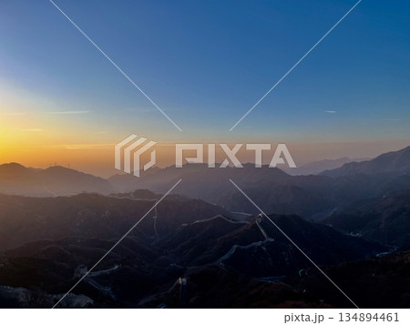 日の出の万里の長城 日の出の万里の長城 134894461