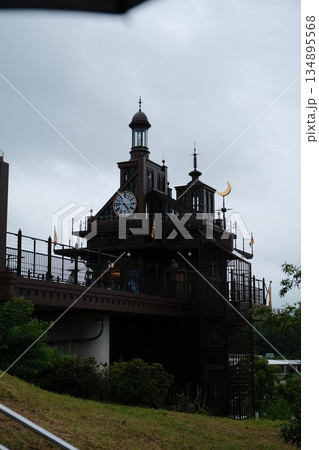 Victorian Tower Castle Architectural Detail View Victorian Tower Castle Architectural Detail View 134895568