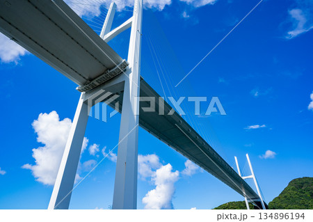 女神大橋下 道路公園から見る女神大橋(長崎市) 女神大橋下 道路公園から見る女神大橋(長崎市) 134896194