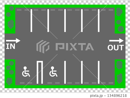 Illustration of land use to operate a convenient flat parking facility Illustration of land use to operate a convenient flat parking facility 134896218