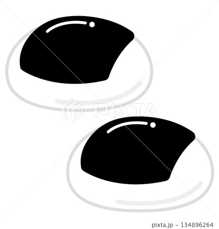 海苔を巻いた焼き餅のイラスト 134896264