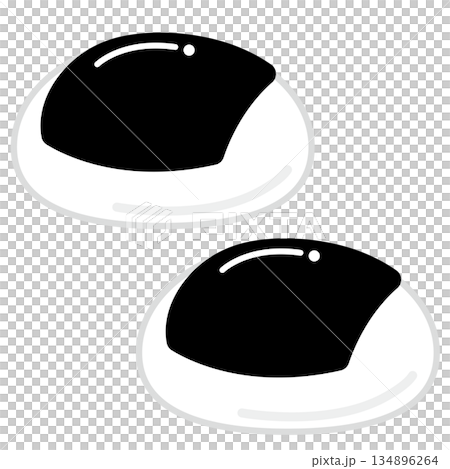 海苔を巻いた焼き餅のイラスト 134896264