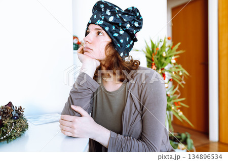 Making your own sleeping cap for curly hair Making your own sleeping cap for curly hair 134896534