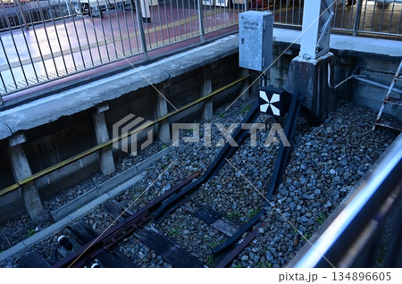 新清水駅（しんしみずえき）静岡鉄道の車止め 134896605