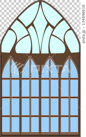 時尚奇幻風格窗戶的插畫素材 134896616
