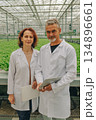 Lab testing plants, Analyzing nutrients in lettuce, Scientific assessment of crop nutrient levels, Botanist using laboratory techniques to evaluate plant health, nourishment in controlled experiments 134896661