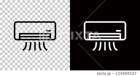 エアコンや冷房のアイコン,エアコンクリーニング 134898587
