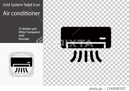 エアコンや冷房のアイコン,エアコンクリーニング 134898597