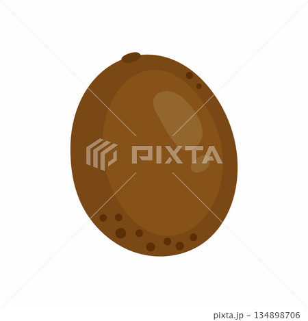 cartoon style kiwi on white background. Fruit illustration. 134898706