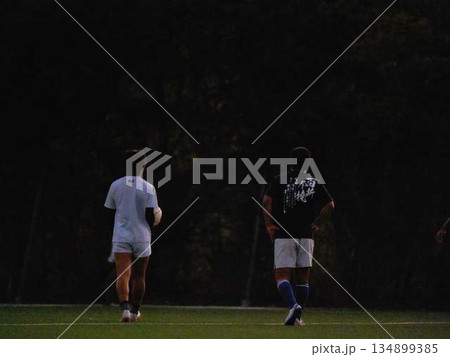 サッカー　ラグビー　クラブ　ストレッチ 134899385