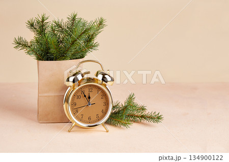 Happy New Year or Merry Christmas Greeting card. Happy New Year or Merry Christmas Greeting card. 134900122