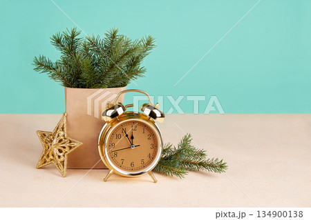 Happy New Year or Merry Christmas Greeting card. Happy New Year or Merry Christmas Greeting card. 134900138