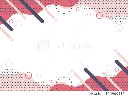 幾何学模様 フレーム 背景素材 A4サイズ A3サイズ 白銀比 透過 134900512